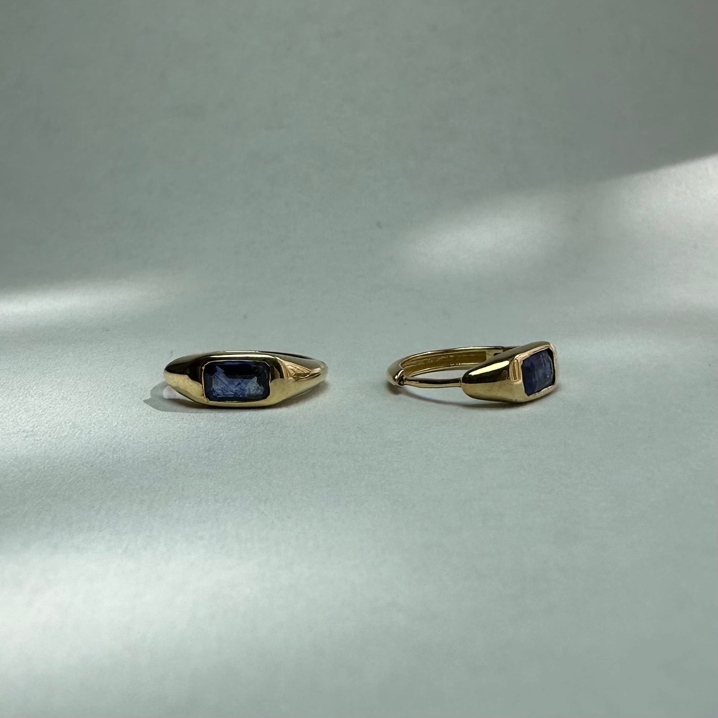 Arracadas Chunky Zafiro