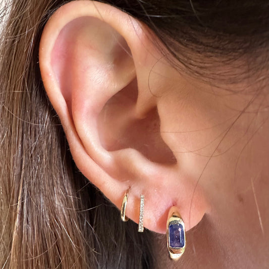 Arracadas Chunky Zafiro