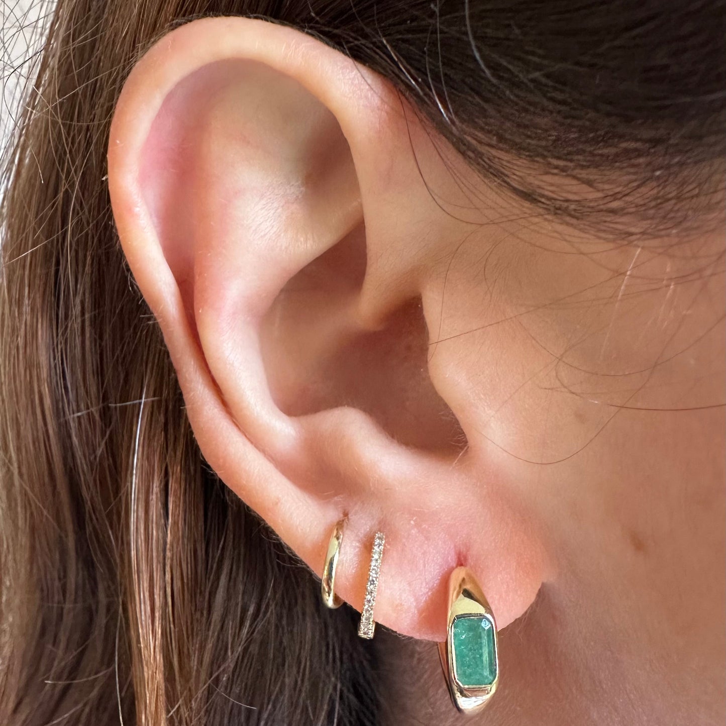 Arracadas Chunky Esmerlada