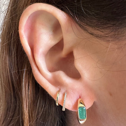 Arracadas Chunky Esmerlada