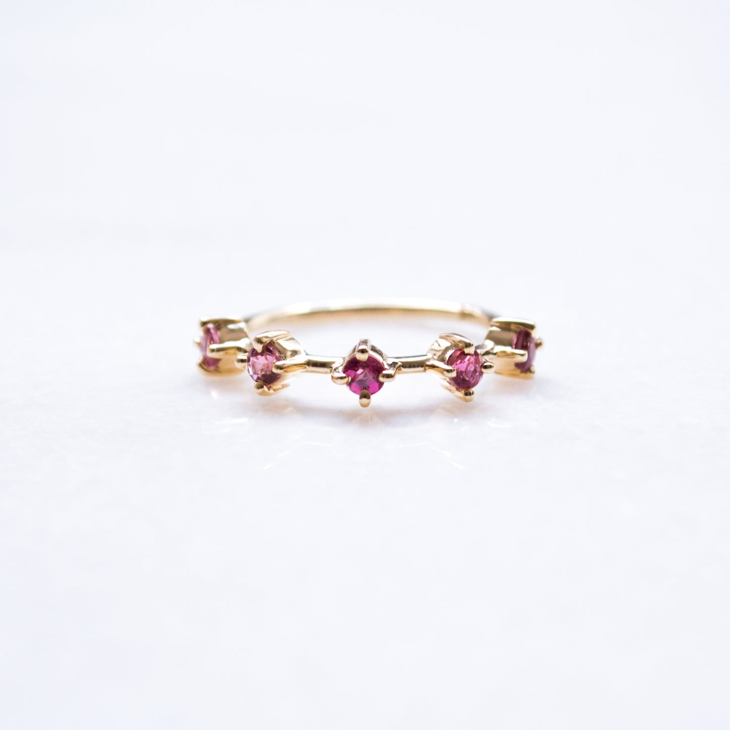 Anillo Turmalinas Rosas