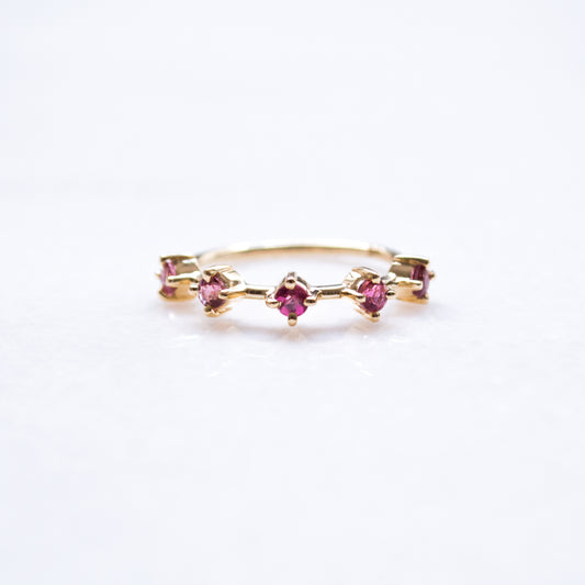 Anillo Turmalinas Rosas