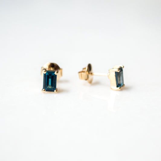 Aretes Topacios London Blue