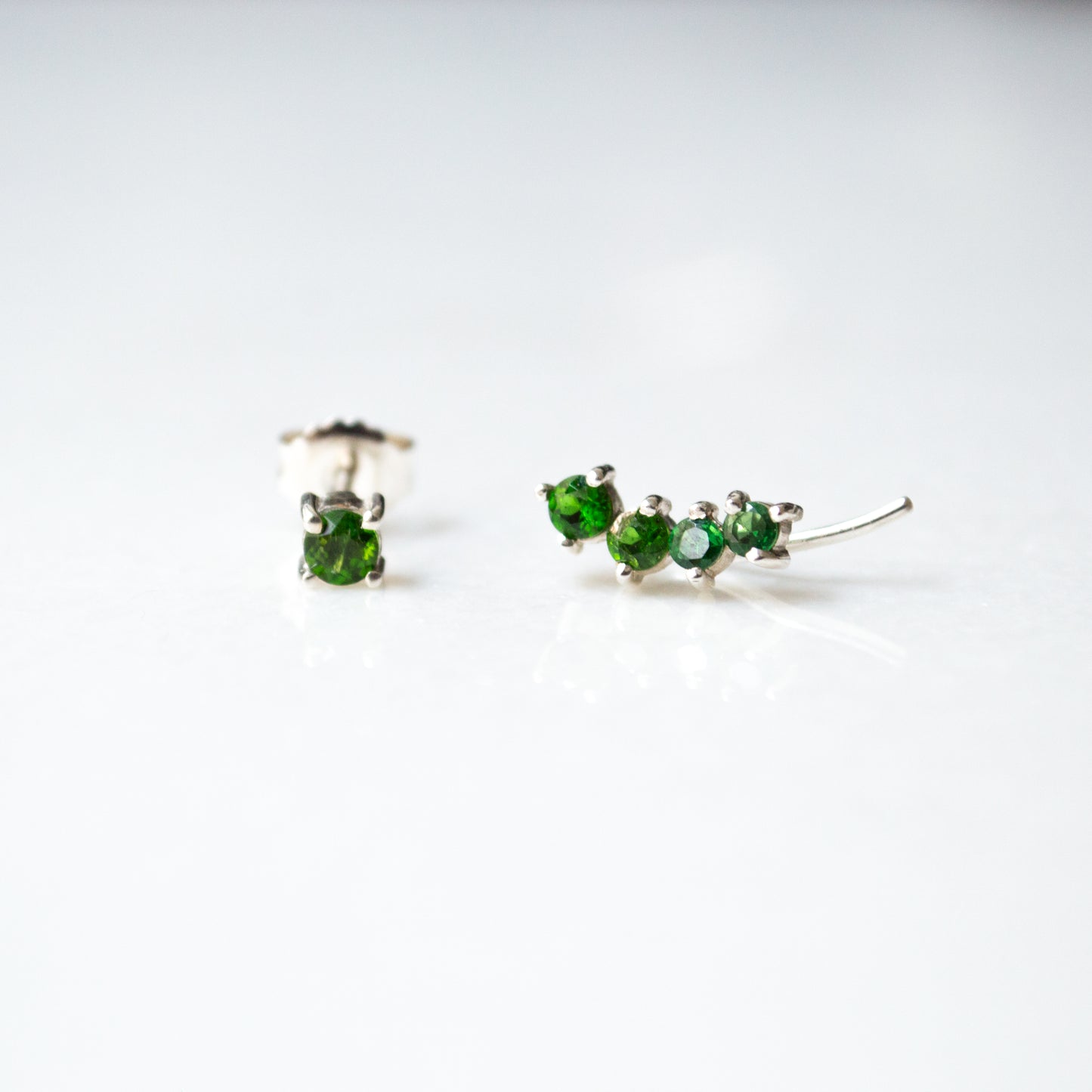 Aretes Trepadores Tsavoritas